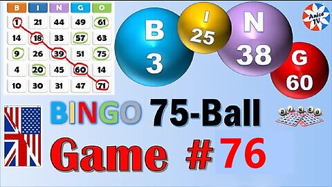 75 Ball - BINGO Caller - Game#76 - English American