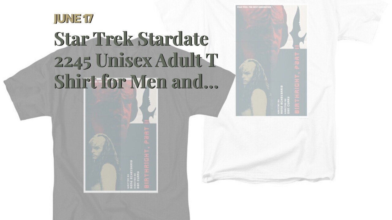 Star Trek Stardate 2245 Unisex Adult T Shirt for Men and Women