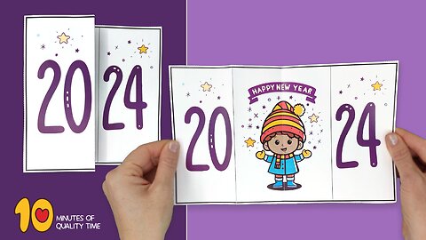 Happy New Year 2024 Folding Card