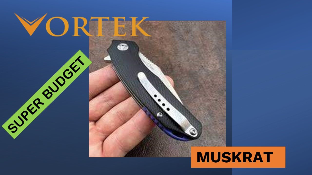 MUSKRAT: Black G10 Handles, Ball Bearing Pivot System, 9Cr18MoV Blade