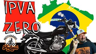 Senado APROVA IPVA ZERO para MOTOS de BAIXA no BRASIL, FATO ou FAKE?