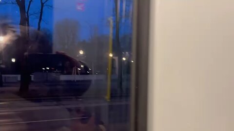 Vienna by night from the tram