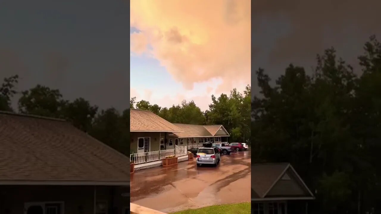 Quick thundershower on vacation