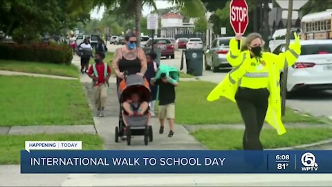 West Palm Beach leaders walk students to school for International Walk to School Day