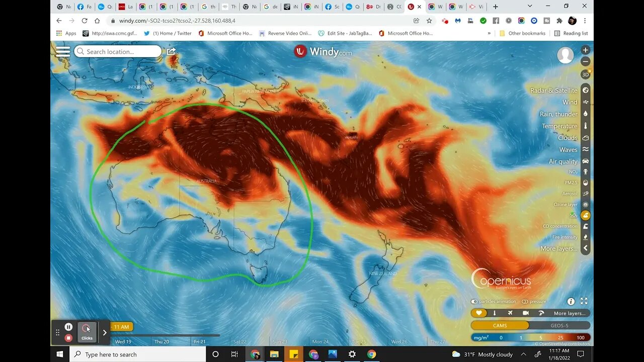 6400 Miles of Sulfur ALERT? Biblical Looking? #Australia Covered - : Jan 18, 2022 11:21 AM