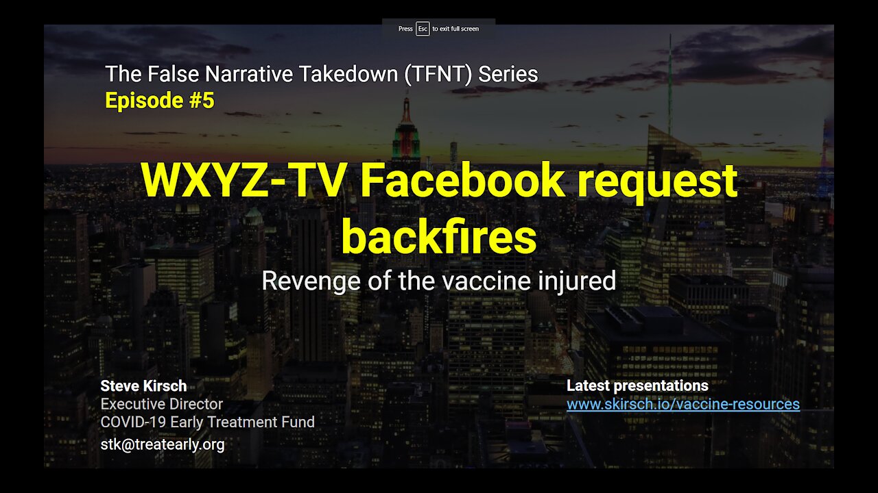 TFNT5: WXYZ-TV Facebook request backfires: Revenge of the vaccine injured