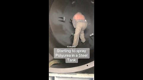 Starting to spray Polyurea in a Steel Tank