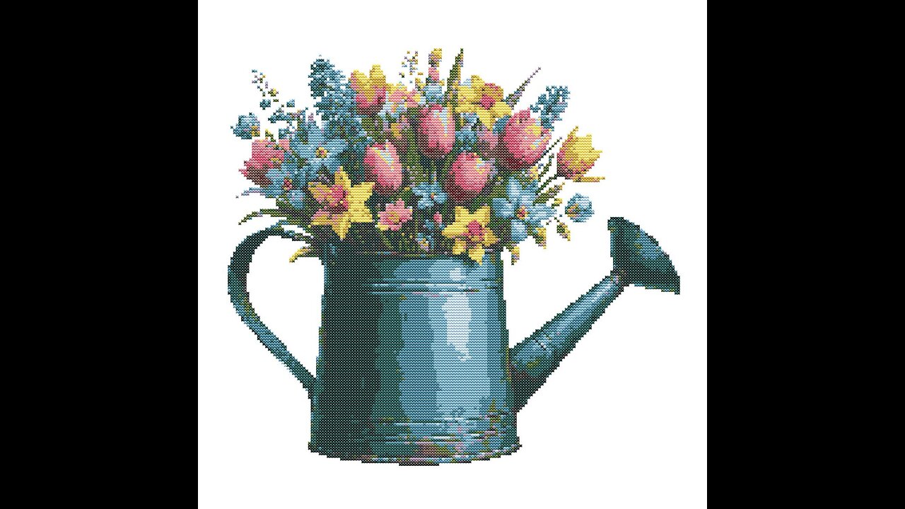 Floral Can Cross Stitch Pattern by Welovit | welovit.net | #welovit