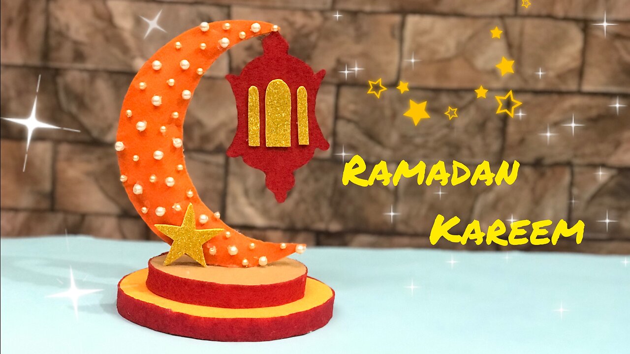 Diy ramdan moon decore 🌜| Ramadan decorations ideas |Eid craft ideas