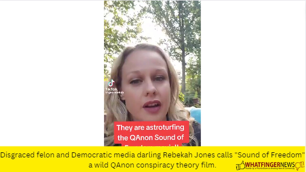 Disgraced felon and Democratic media darling Rebekah Jones calls "Sound of Freedom" a wild