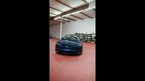 8k capture : Deep Blue Metallic Tesla Model S with Full front PPF