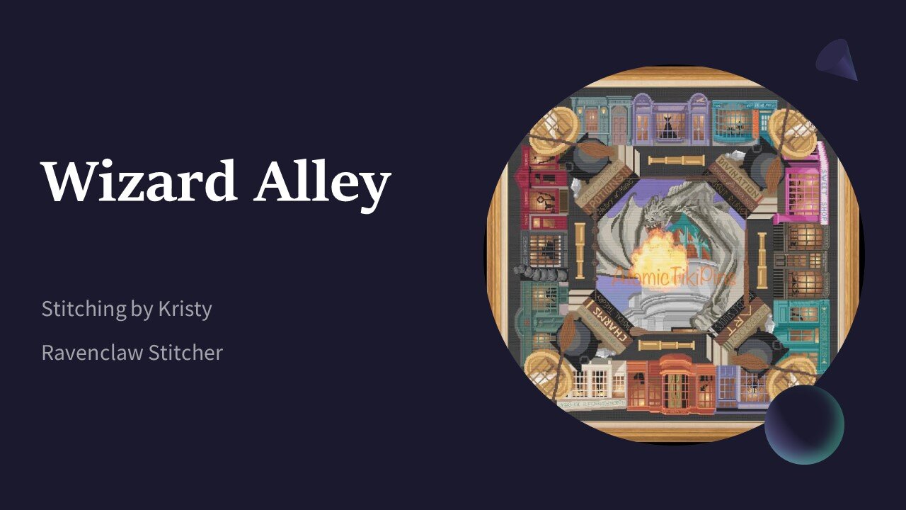 Wizard Alley Part 1 Cross Stitch Time Lapse