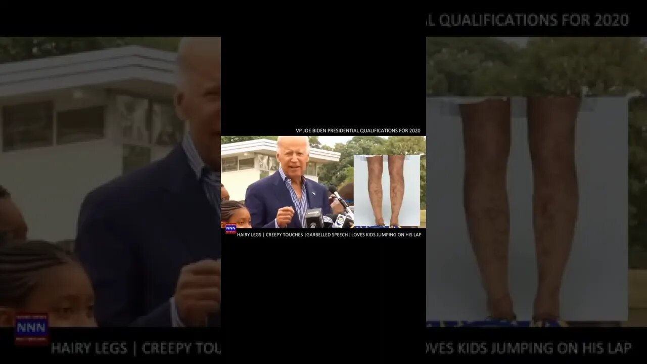 Joe Biden loves kids jumping in his lap and he's familiar with roaches as he looks at a black child?