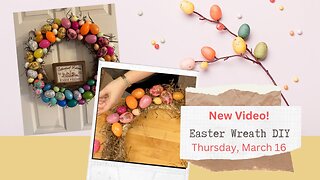 Easter Wreath DIY with Decoupage Eggs