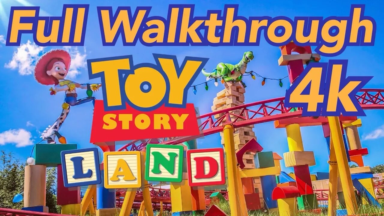 [4k] Disney's Toy Story Land - Full Walkthrough Tour