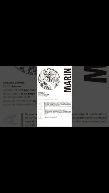 Os Cavaleiros Do Zodíaco - Marin Ficha [Pause o Vídeo Caso Não Consiga Ler]