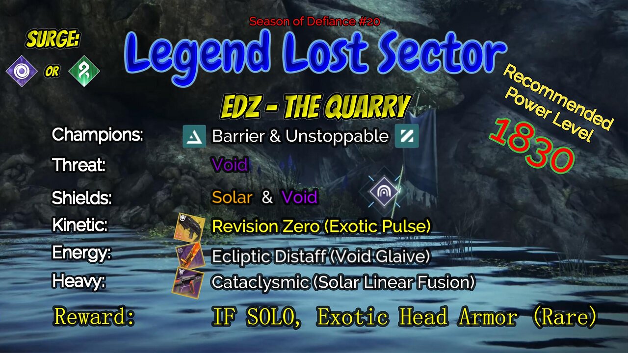 Destiny 2 Legend Lost Sector: EDZ - The Quarry on my Strand Warlock 4-29-23