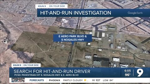 PCSD looks for car that hit, injured pedestrian on Old Nogales Highway