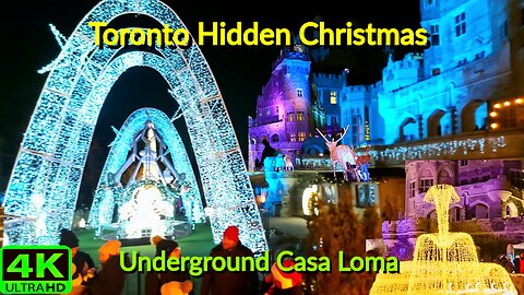 【4K】Wonderland Christmas lights ✨️ Casa Loma Holiday Lights Toronto Canada 🇨🇦