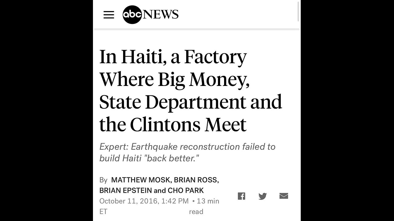 Well well 30 billion dollars worth of gold was found in Haiti in 2012,