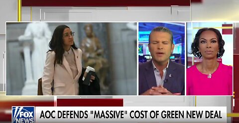 Pete Hegseth, co-host of Fox and Friends Weekend, referred to AOC as the "darling of the far left,"