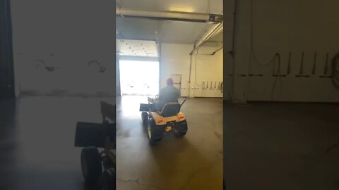 driving a tractor out of the car wash #shorts