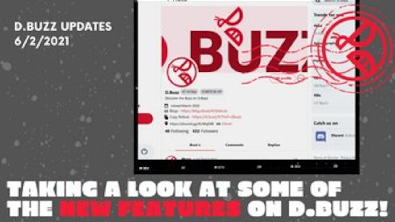 Taking a look at some of the new features on D.Buzz!