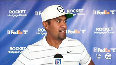 Tony Finau tied for Rocket Mortgage Classic lead after first-round 64