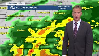 Soggy day Wednesday with heavy rain at times