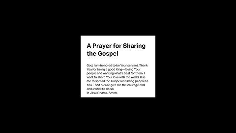 A Prayer for Sharing the Gospel