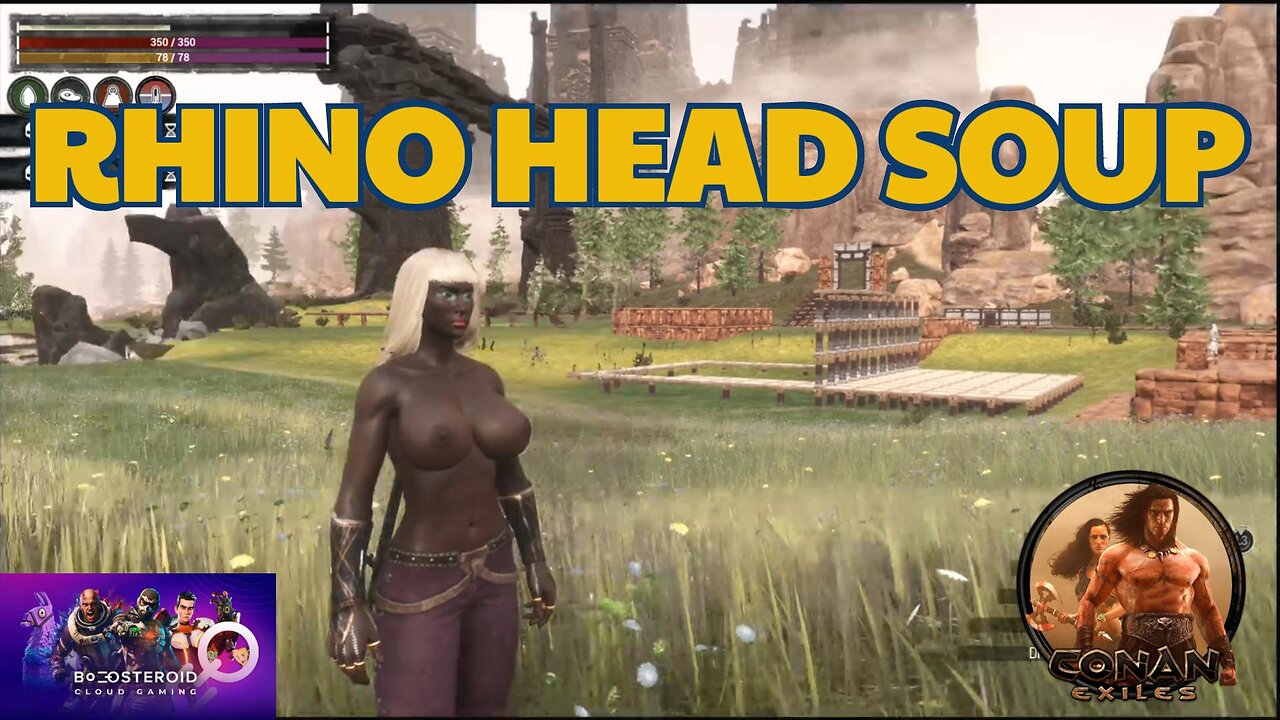 Conan Exiles Rhino Head Soup Busty Boobs #Boosteroid #Conanexiles