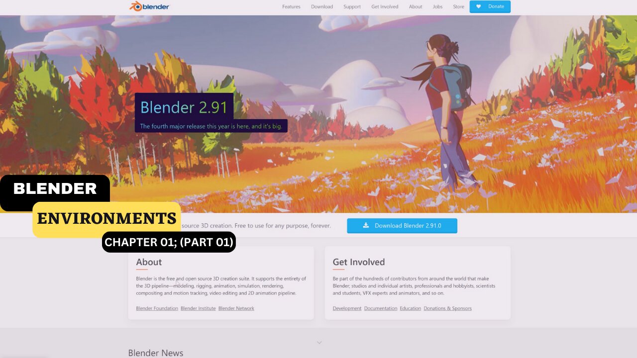 3D ENVIRONMENTS IN BLENDER COURSE CHAPTER 01 (PART 1): INSTALLING BLENDER