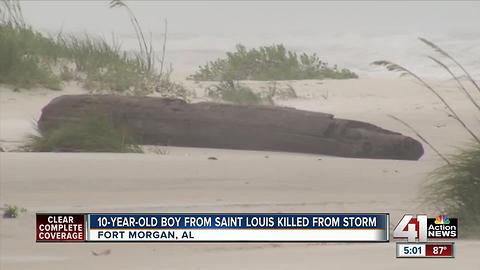 St. Louis boy, 10, killed in Tropical Storm Cindy