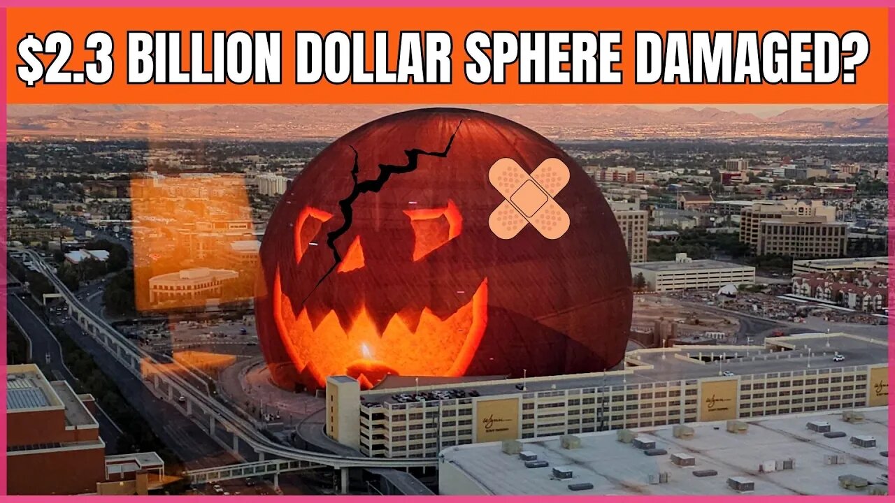 Las Vegas MSG Sphere SHOWING DAMAGE After 3 Weeks View From Palazzo 29th Floor Suite #msgsphere