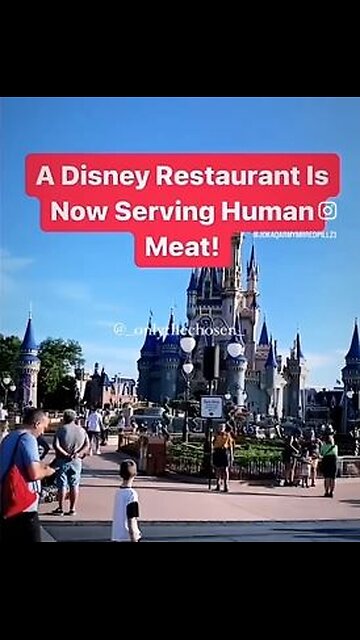 A Disney restaurant serving human meat - how else can you say Satanist Corporation
