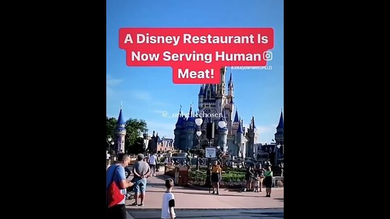 A Disney restaurant serving human meat - how else can you say Satanist Corporation