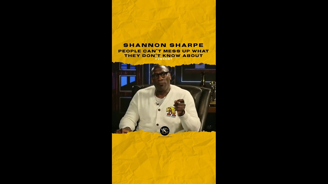 @shannonsharpe84 people can’t mess up what they don’t know about