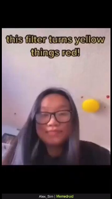 this filter turns yellow things red