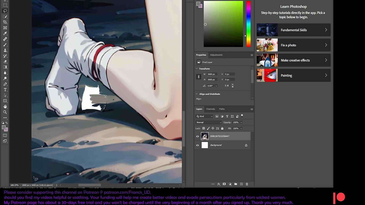 adobe photoshop session again.. applying some advanced fixes+some thoughts about colour perception