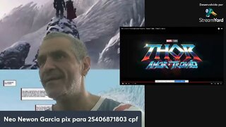 Thor amor e trovão react do teaser dublado Marvel chutando bundas com força