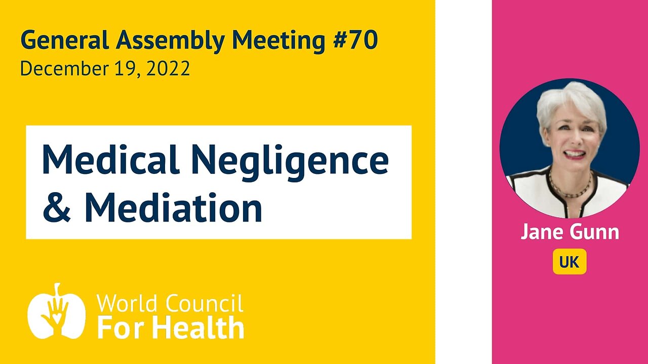 Jane Gunn: Medical Negligence and the Principles of Mediation