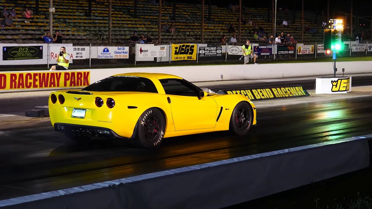 C6 Corvette Z06 Burnout Fail and Drag Strip Pass at LS Fest East 2019