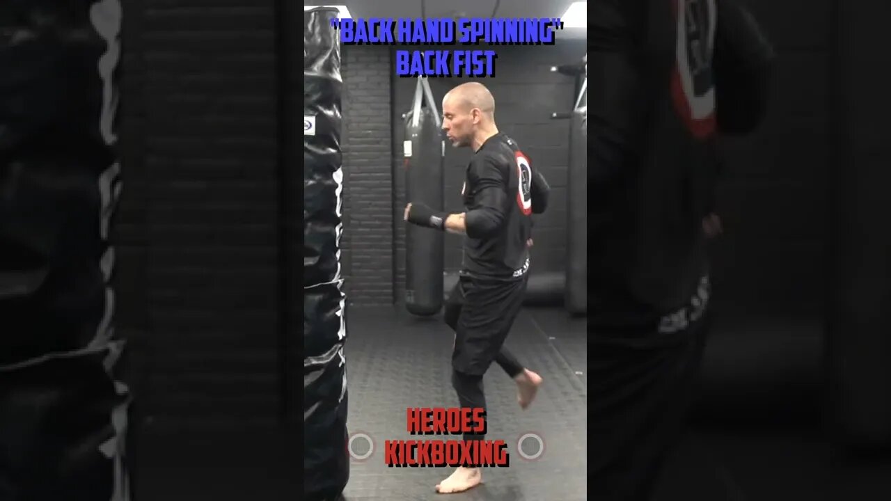 Heroes Training Center | Kickboxing & MMA "How To Throw A Back Hand Spinning Back Fist" | #Shorts