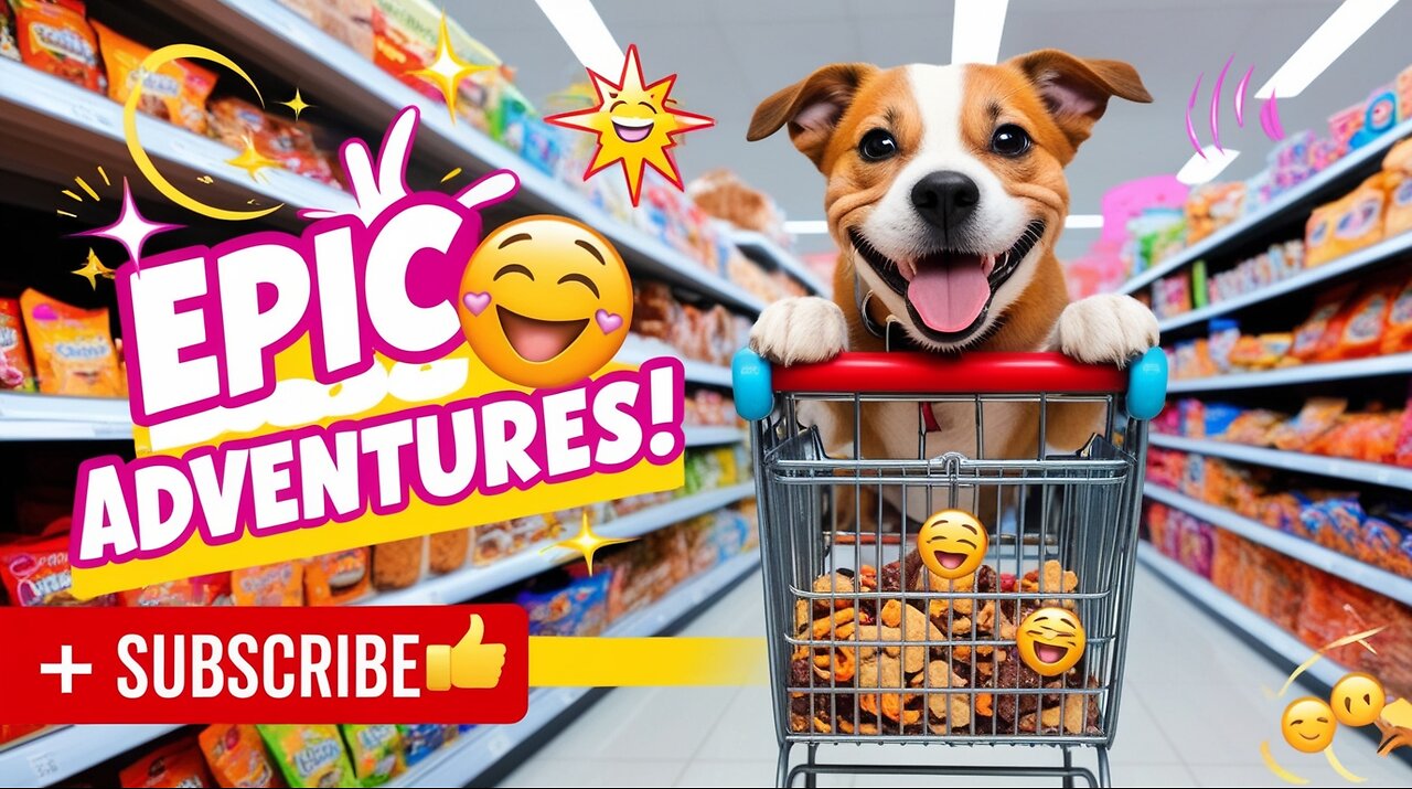 Dogs Gone Wild in the Grocery Store: Epic Shopping Cart Chaos!