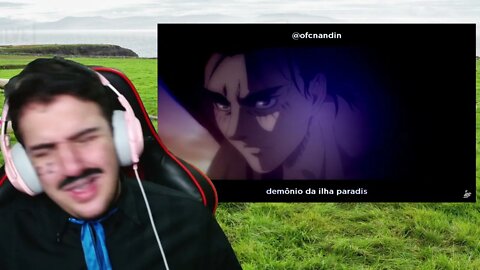 PASTOR REAGINDO Trap do Eren (Attack On Titan) - UM DEMÔNIO DA ILHA PARADIS | NANDIN | REACT