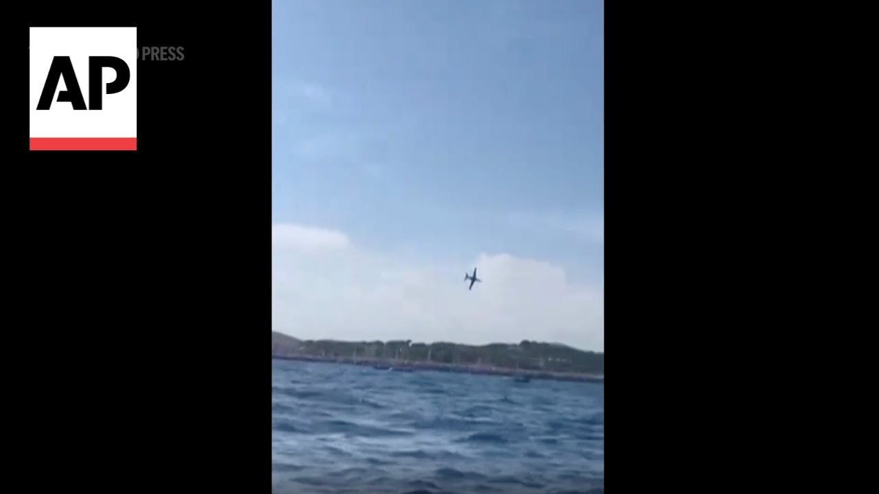 Plane crashes into the sea during an air show in France