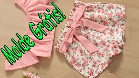 Como Fazer Shorts Bebê e infantil super fácil! (MOLDE GRÁTIS!)