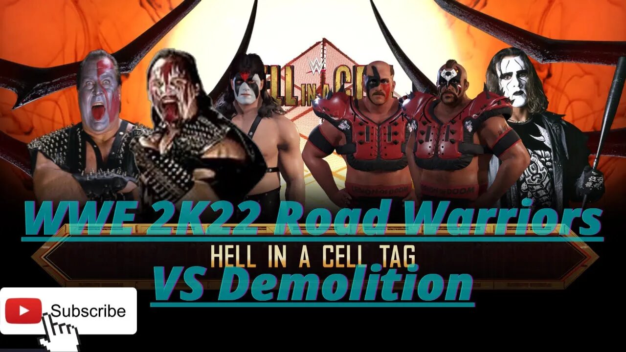 Hell In A Cell Road Warriors VS Demolition WWE 2k22