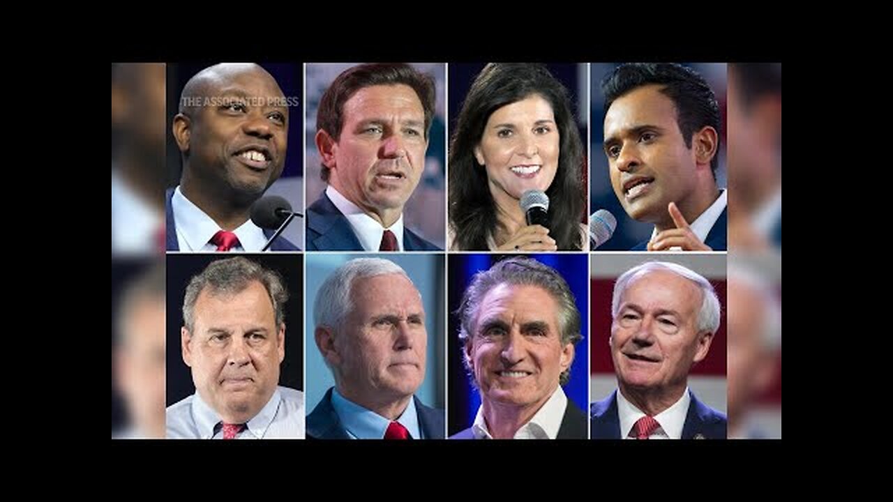 Eight presidential candidates, but no Trump, on stage for first GOP debate