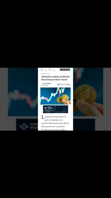 Bitcoin Price Drop Imminent In Near Future? #cryptomash #bitcoin @CryptoCasey @ConorKenny